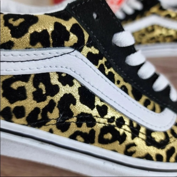 Vans Old Skool Flocked Leopard Sneakers - Picture 3 of 7